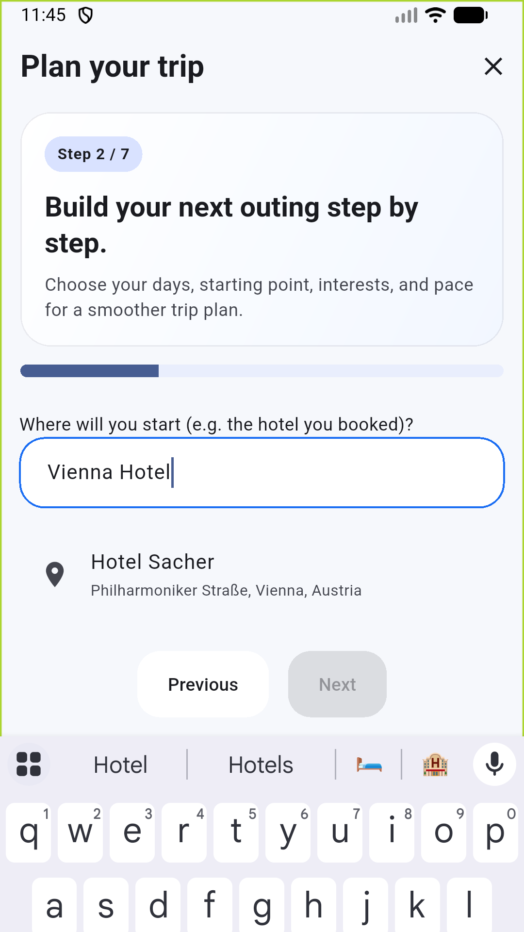 TripBuddy place search